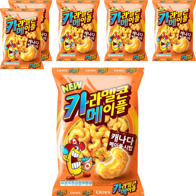 크라운 카라멜콘 메이플, 154g, 6개
