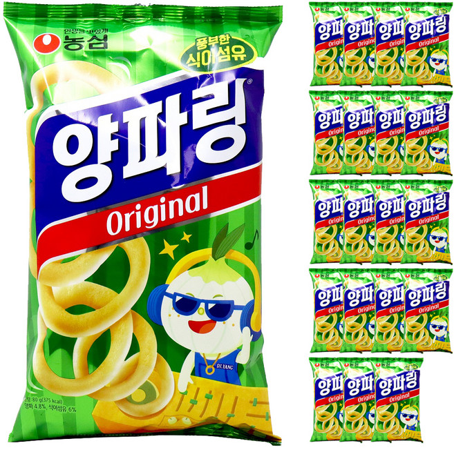 양파링 오리지널, 80g, 20개
