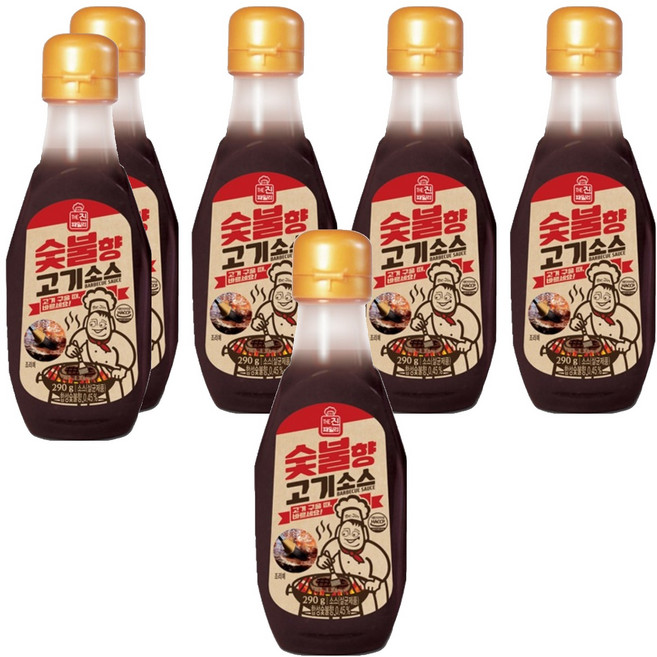 진미 숯불향 고기소스, 290g, 6개