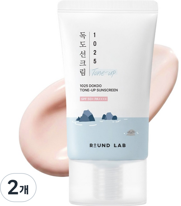 라운드랩 1025 독도 톤업 선크림 SPF50+ PA++++, 2개, 50ml