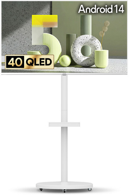 더함 FHD QLED 화이트에디션 돌비 AI 구글 5.0 IPS패널 스마트 TV + 삼탠바이미 스탠드 라이트 세트, 102cm(40인치), NA401QLED, 스탠드형, 고객직접설치