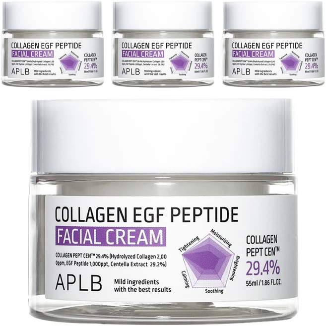 APLB 콜라겐 EGF 펩타이드 페이셜 크림, 4개, 55ml - 쿠팡