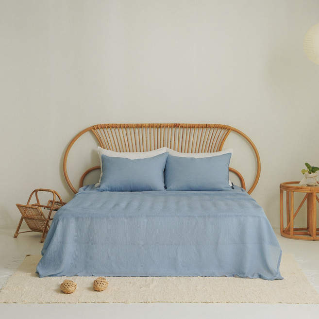 노컨셉 홀리데이 시어서커 여름 홑이불 침구세트