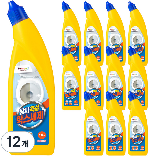 탐사 욕실청소용 락스세제, 750ml, 12개