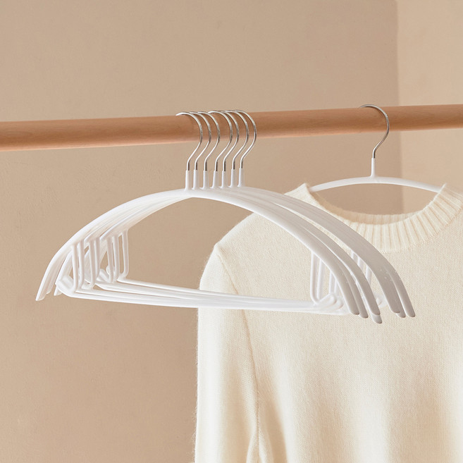 진심감성 어깨뿔방지 논슬립 옷걸이, 화이트, 30개