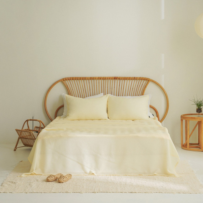 노컨셉 홀리데이 시어서커 여름 홑이불, 02옐로우