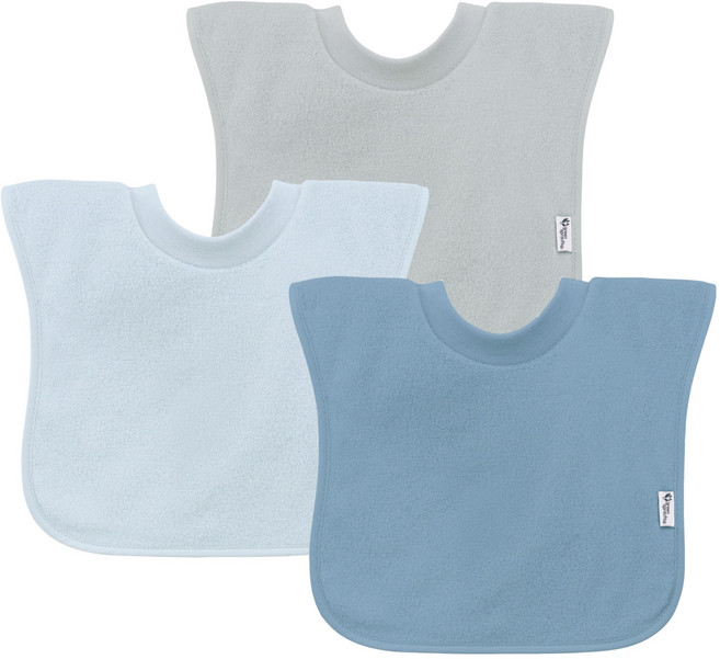 green sprouts 小綠芽 3層吸水防水純棉口水巾吃飯圍兜3件組