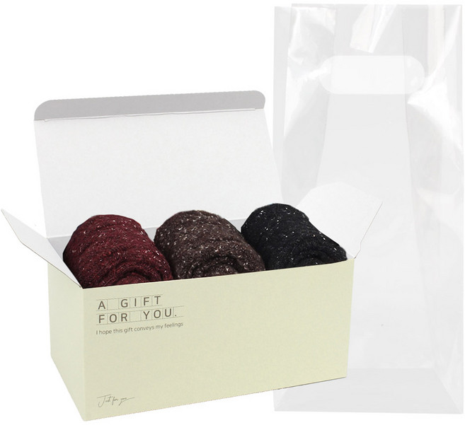 코지라벨 여성용 보카시 겨울양말 3종 선물세트