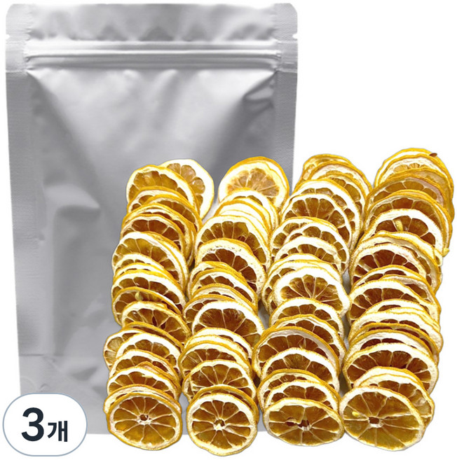 니칩내칩 건조과일 음료데코레이션 레몬칩 100p, 110g, 3개