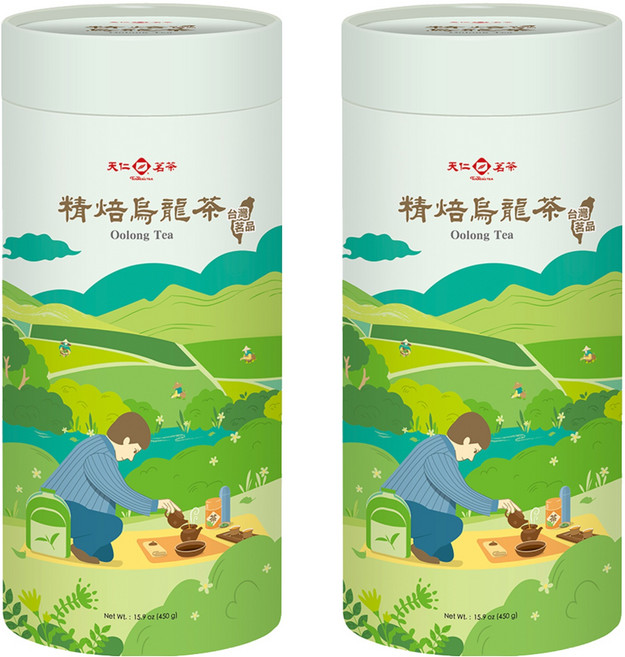 天仁茗茶 台灣茗品精焙烏龍茶, 450g, 1罐, 2罐