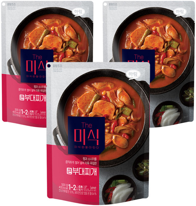 더미식 큰 부대찌개, 500g, 3개