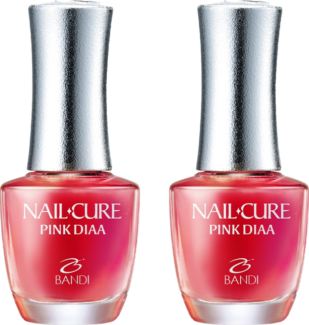 반디BANDI 네일큐어 핑크다이아 네일영양제, 7ml, 2개