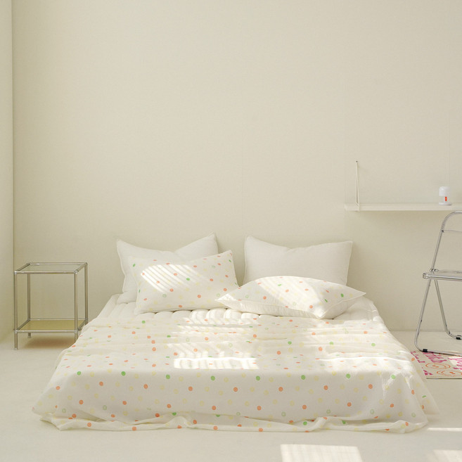 노컨셉 홀리데이 프린트 시어서커 여름 홑이불 침구세트