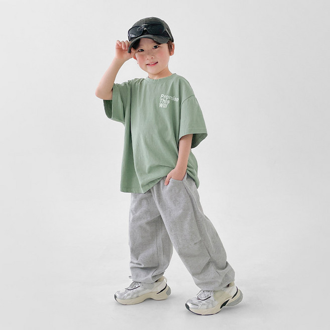 베리클로젯 남아용 통기성 다트 킥 조거 팬츠