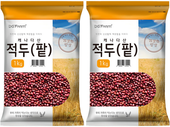 대구농산 캐나다산 적두 팥, 1kg, 2개