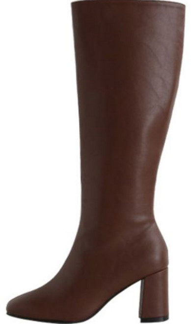 단골언니 여성용 심플 베이직 가죽 롱부츠 바빌론 7cm