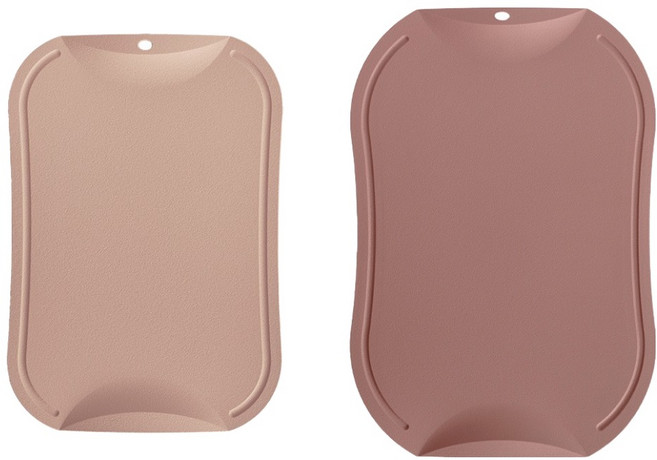 도블레 칼집나지 않는 항균도마, 살몬(소) + 말린장미(중), 1세트