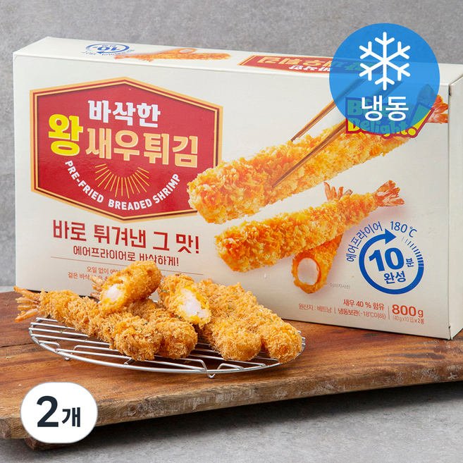 바이트딜라이트 바삭한 왕새우튀김 (냉동), 800g, 2개