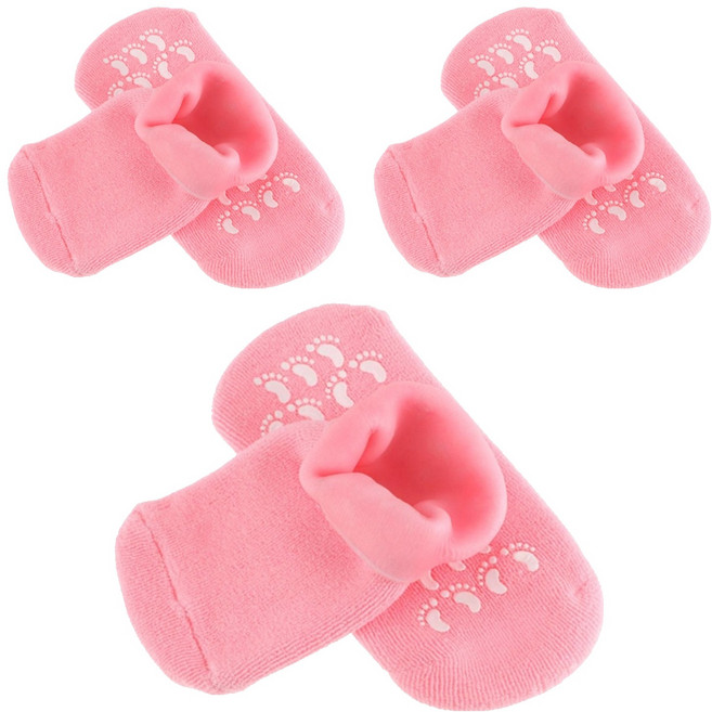 모모 파라핀삭스 겔 보습 양말 핑크, 3세트