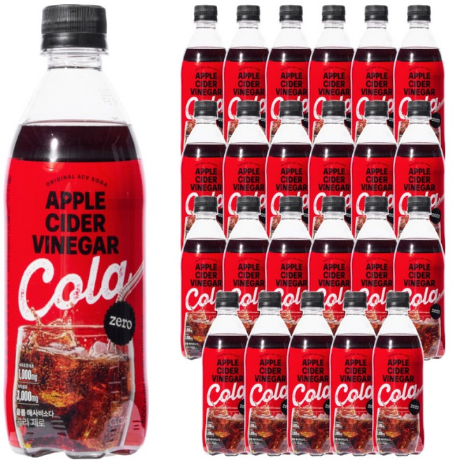 클룹 애사비소다 제로 콜라, 24개, 500ml