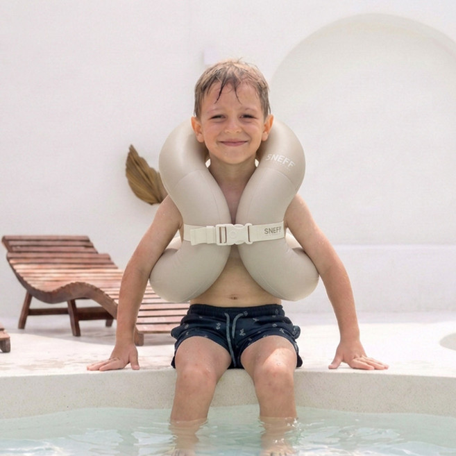 스네프 아동용 넥튜브 조끼, 베이지