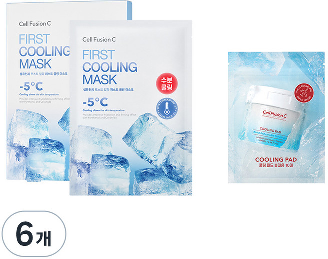 셀퓨전씨 포스트알파 퍼스트 쿨링 마스크 5p + 쿨링패드 10p, 6개