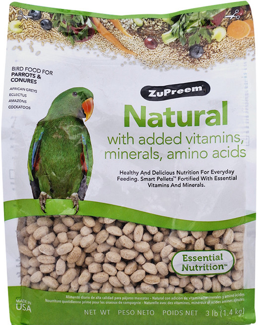ZuPreem 路比爾 蔬果滋養大餐鳥飼料, 3lb, 1袋