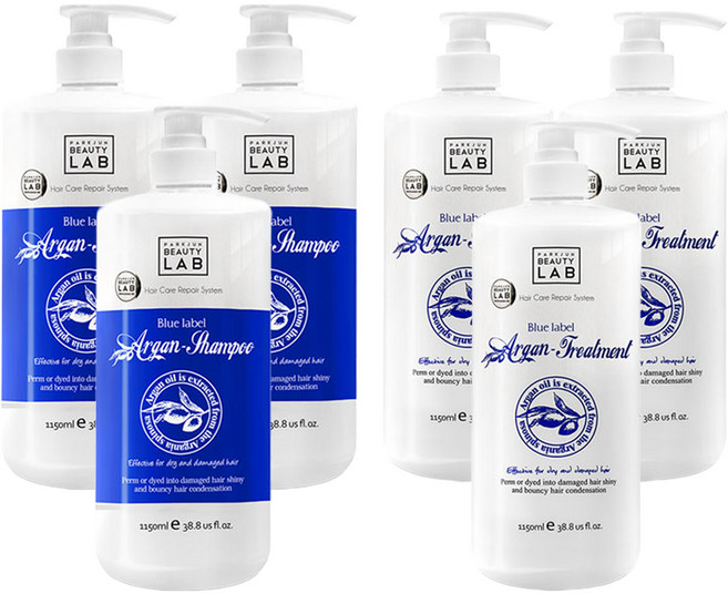 PARKJUN BEAUTY LAB Blue Label摩洛哥堅果油洗髮精 1150ml+護髮素 1150ml組, 3套