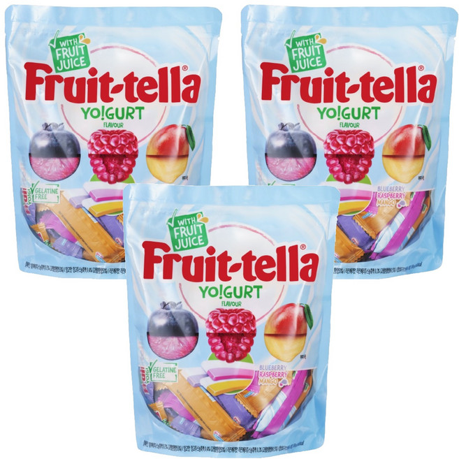 후르트텔라 츄잉캔디 요구르트향, 358g, 3개