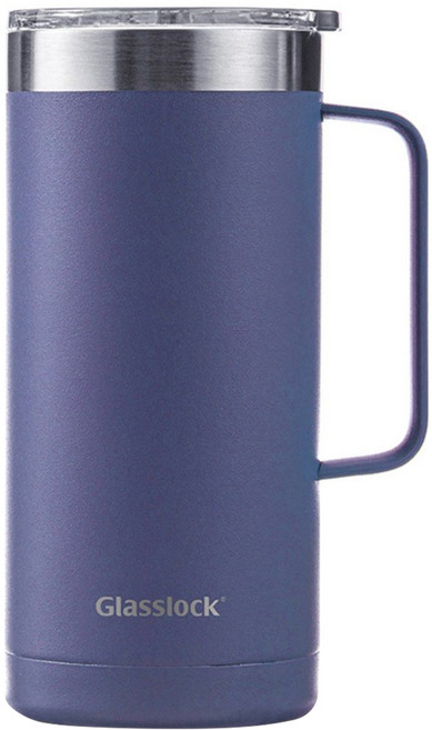 Glasslock 格拉氏洛克 素色保溫保冷馬克杯 500ml, 藍莓紫, 1個