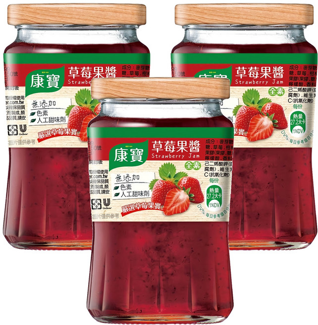 Knorr 康寶 草莓果醬, 200g, 3罐
