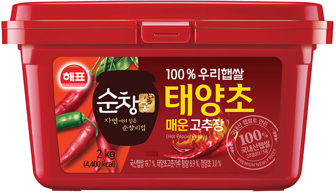 해표 순창궁 태양초 매운 고추장, 2kg, 1개