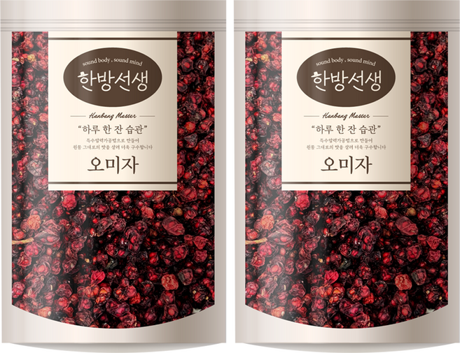 한방선생 문경 오미자 건오미자, 2개, 100g