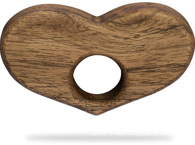 원목 엄지 책갈피 하트 S, 혼합색상, 1개