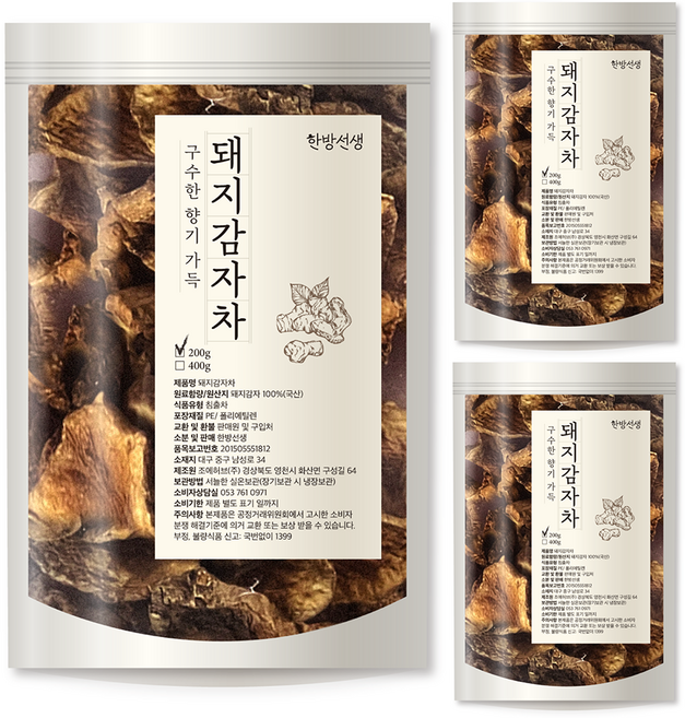 한방선생 볶은 돼지감자차, 200g, 3개