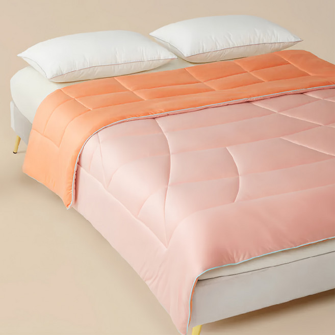 BLUE BIRD BEDDING 青鳥家居 雙人好好睡奶蓋被, 蜜桃甜橙