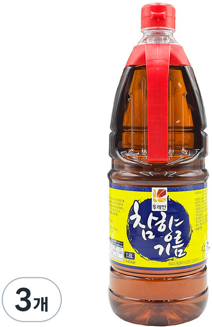 뚜레반 참향기름, 3개, 1.8L