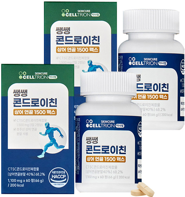 이너랩 쌩쌩 콘드로이친 상어연골 1500 맥스, 60정, 2개