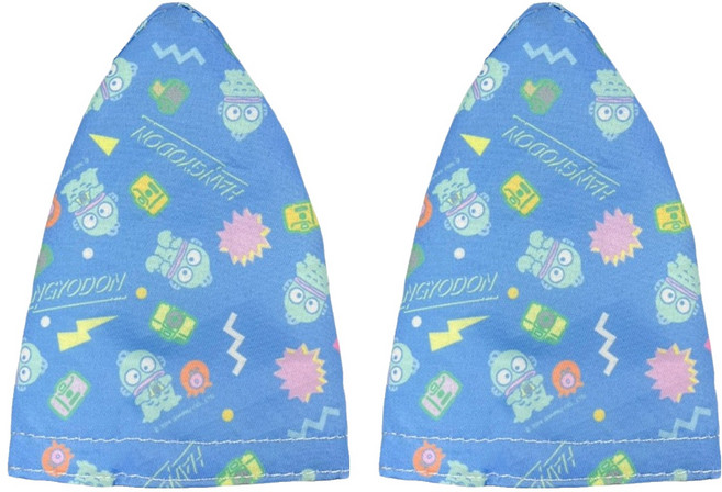 HANGYODON 人魚漢頓 安全帽內襯 2入組 100%聚酯纖維布, 人魚漢頓 藍色