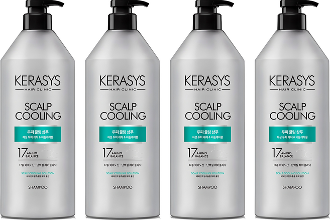케라시스 두피 쿨링 단백질 샴푸, 980ml, 4개