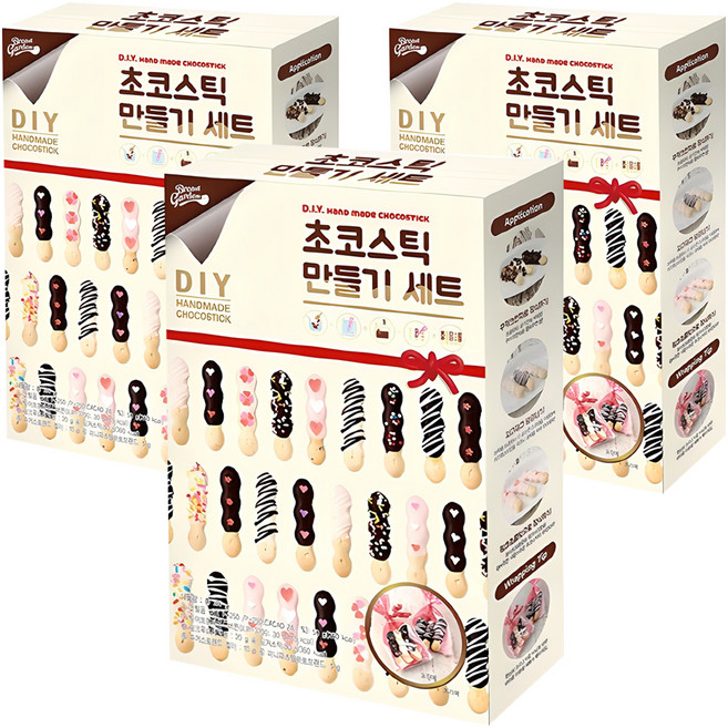 브레드가든 초코스틱 만들기세트, 초코스틱 만들기세트 6종, 3세트