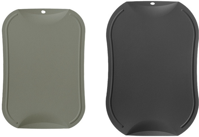 도블레 국산 특허받은 칼집나지 않는 항균도마, 카키 + 차콜, 1세트