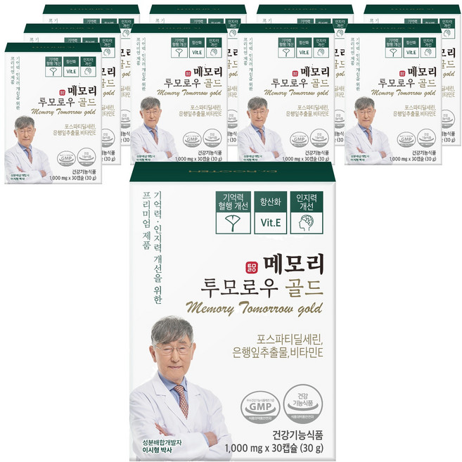 닥터루템 정품 메모리 투모로우 골드 포스파티딜세린 은행잎추출물, 30정, 10개