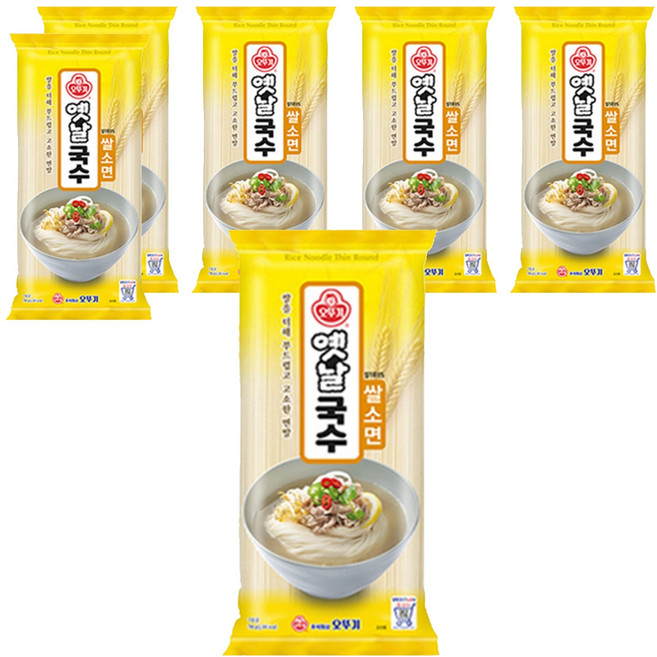 오뚜기 옛날국수 쌀소면, 700g, 6개