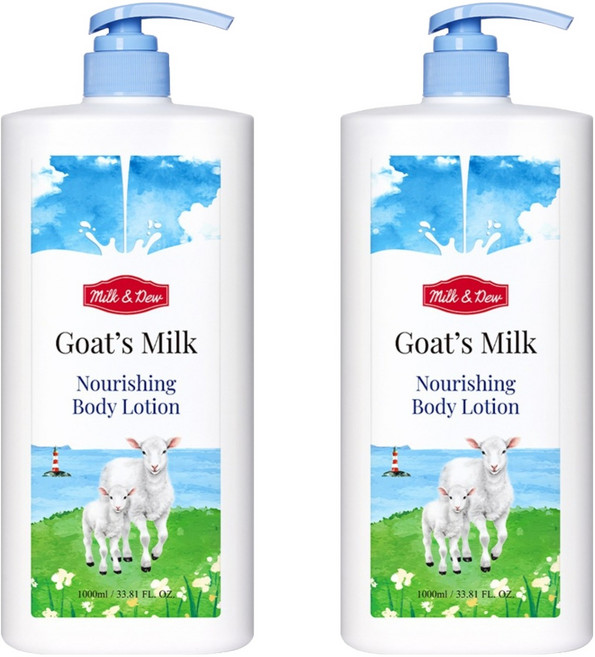 밀크앤듀 산양유 너리싱 바디로션, 1L, 2개