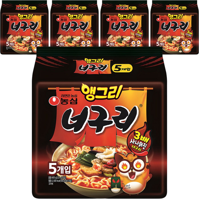 너구리 앵그리 121g, 25개