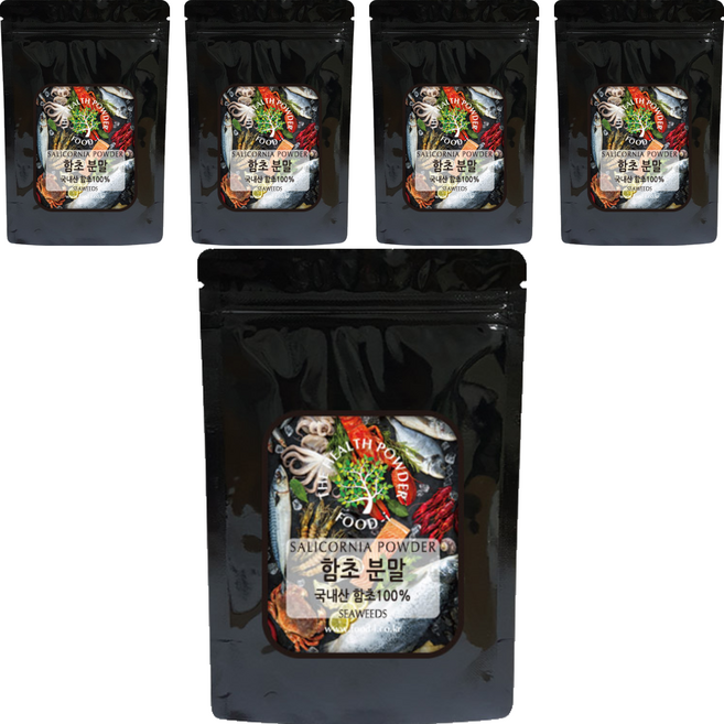 스쿨아이 국내산 함초 분말, 5개, 200g