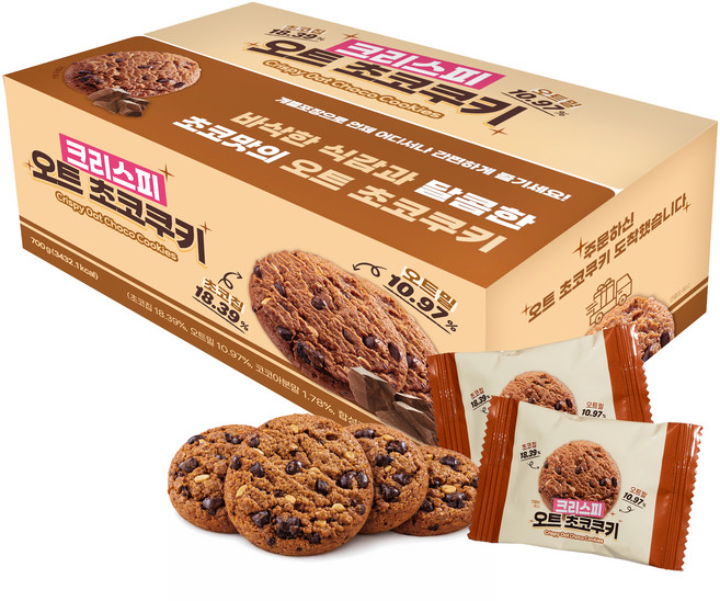 크리스피 오트 초코쿠키, 700g, 1개