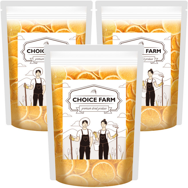 초이스팜 건오렌지 슬라이스 상급, 100g, 3개