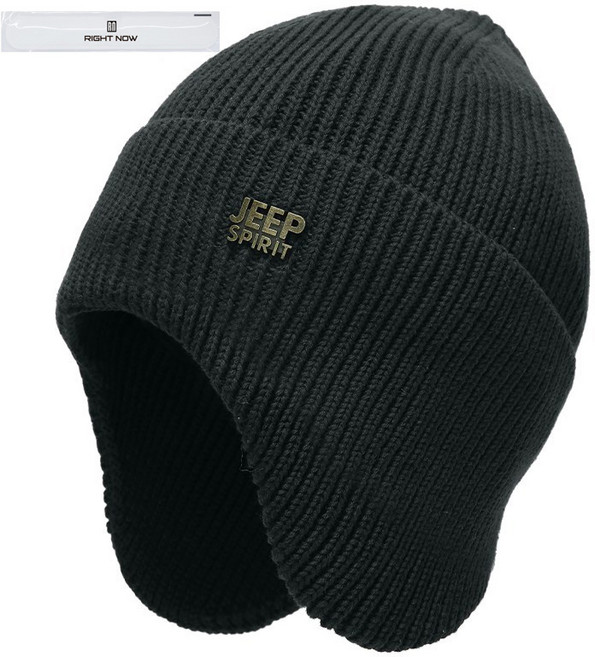 Jeep Spirit 時尚休閒 Logo 路易 護耳毛帽